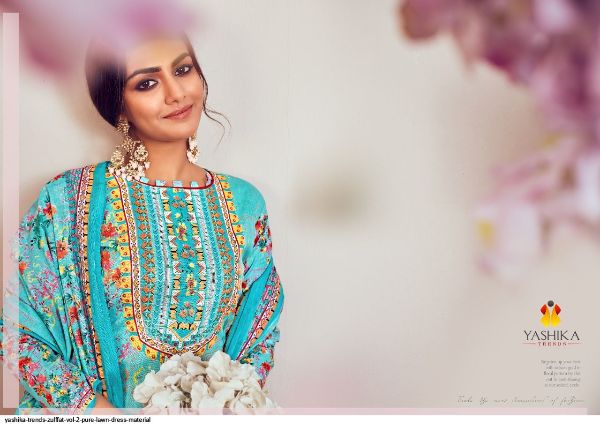 Yashika Trends Presnets Zulffat Vol 2 Pure Lawn Dress Material Wholesale Rate In Surat