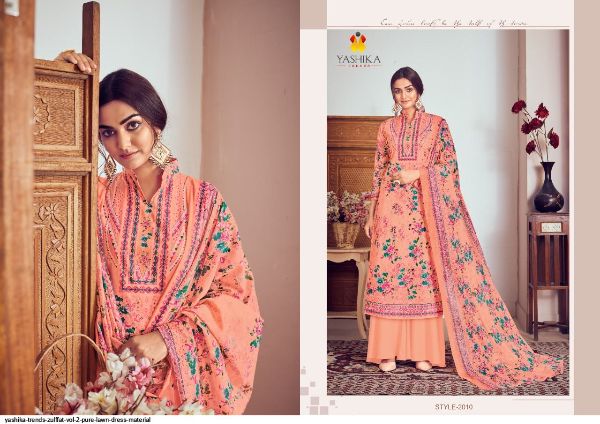 Yashika Trends Presnets Zulffat Vol 2 Pure Lawn Dress Material Wholesale Rate In Surat