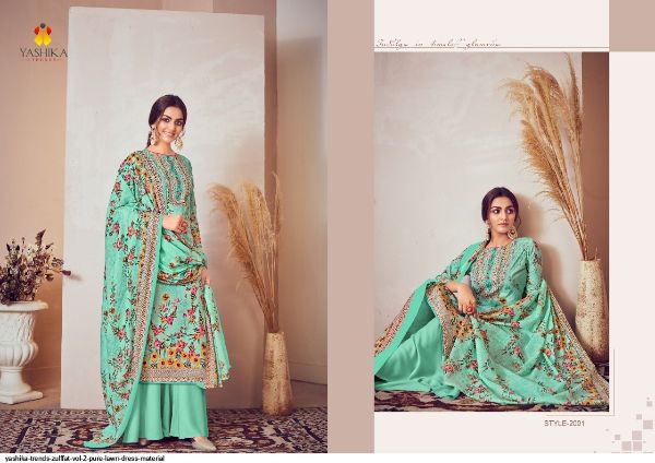 Yashika Trends Presnets Zulffat Vol 2 Pure Lawn Dress Material Wholesale Rate In Surat