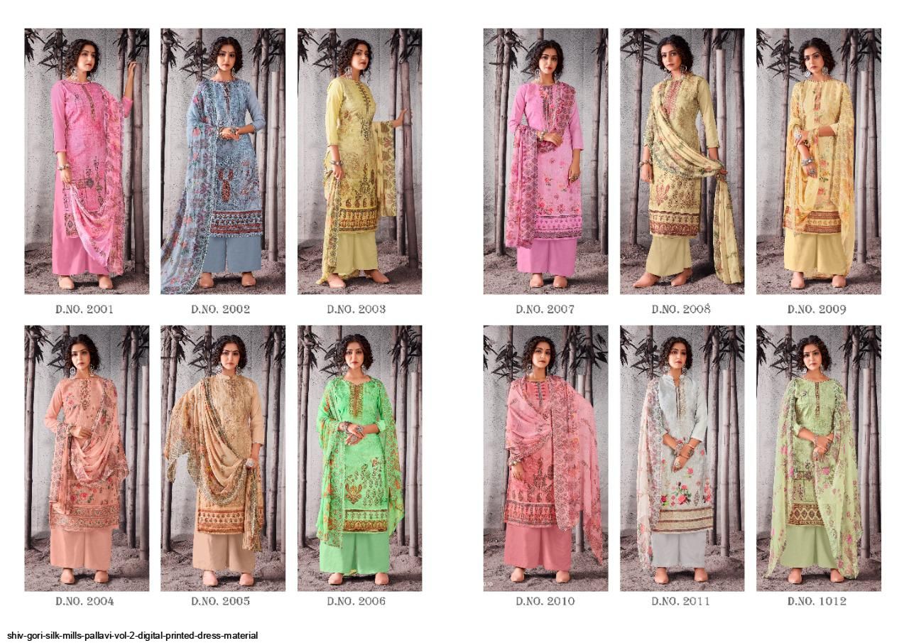Shiv Gori Silk Mills Pallavi Vol 2 Digital Printed Dress Material