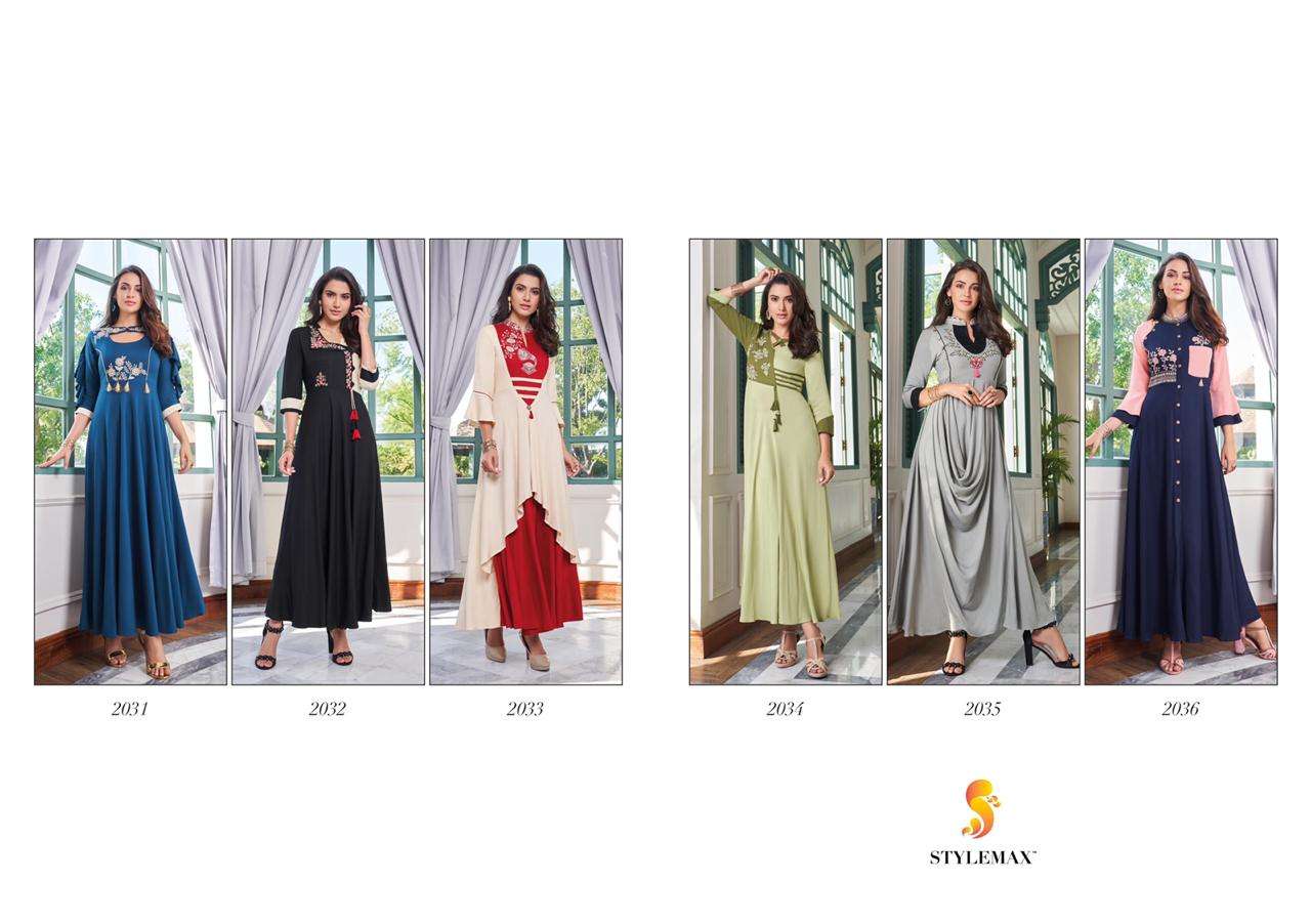 Taniya By Stylemax 2031 To 2036 Series Gowns Wholesale 6 Pcs