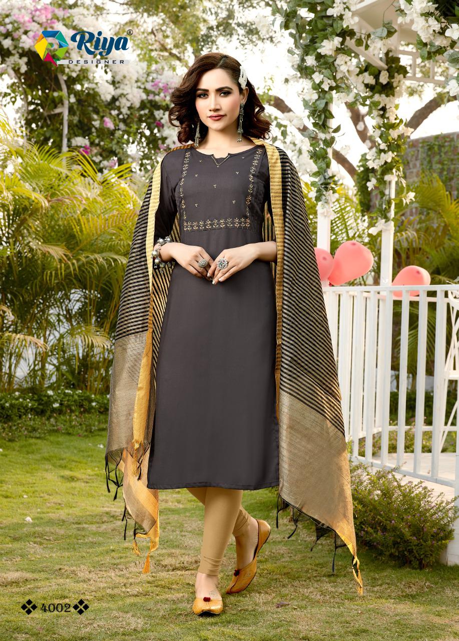 Riya Designer Has Launched Inayat Vol-4 Kurti With Dupatta At Saidharnx