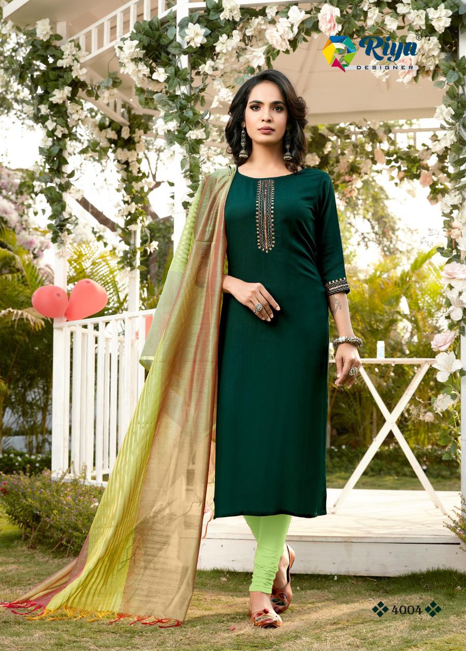 Riya Designer Has Launched Inayat Vol-4 Kurti With Dupatta At Saidharnx