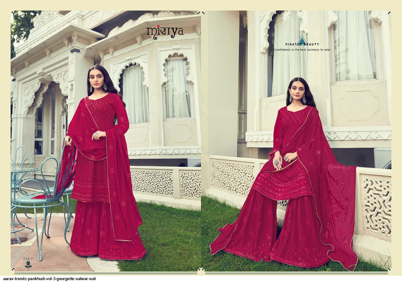 Aarav Trendz Pankhudi Vol 3 Georgette Salwar Suit