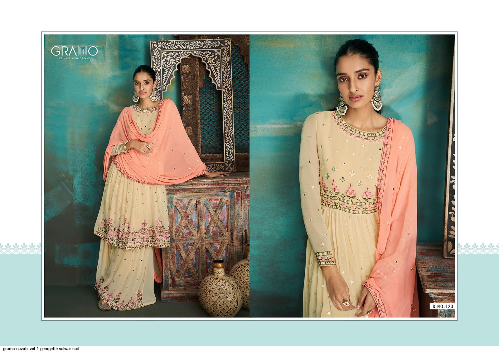 Gramo Presents Navabi Vol 1 Nx Georgette Salwar Suit Wholesale Rate In Surat – Saidharanx