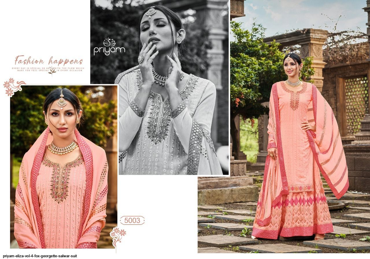 Priyam Eliza Vol 4 Fox Georgette Salwar Suit At Saidharanx