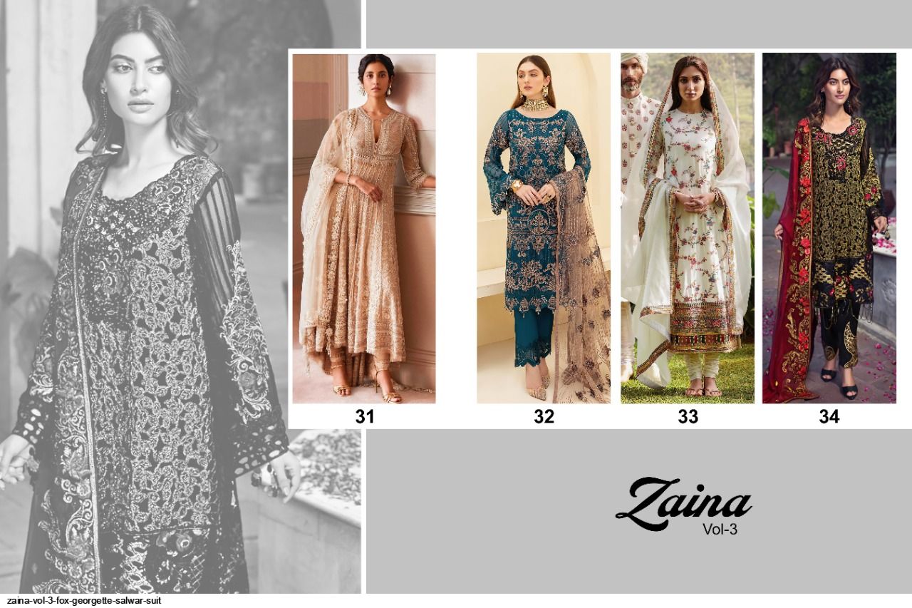 Zaina Vol 3 Fox Georgette Salwar Suit