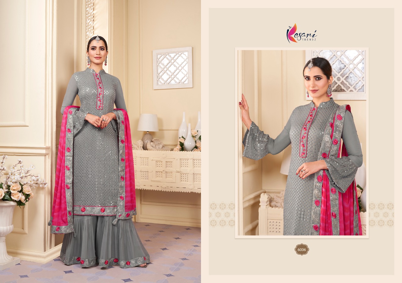 Kesari Trendz Karwa Vol 2 Georgette Embroidery Exclusive Salwar Suit Full Catalog