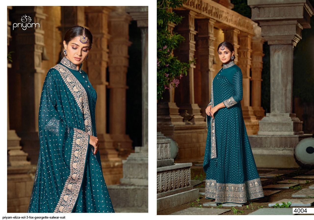 Priyam Eliza Vol 3 Fox Georgette Salwar Suit At Saidharanx