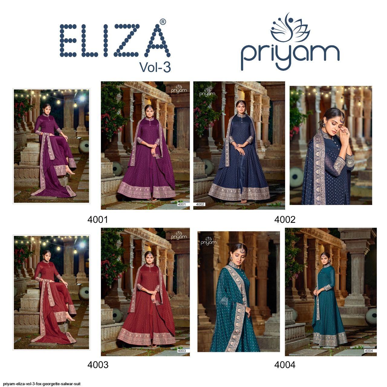 Priyam Eliza Vol 3 Fox Georgette Salwar Suit At Saidharanx