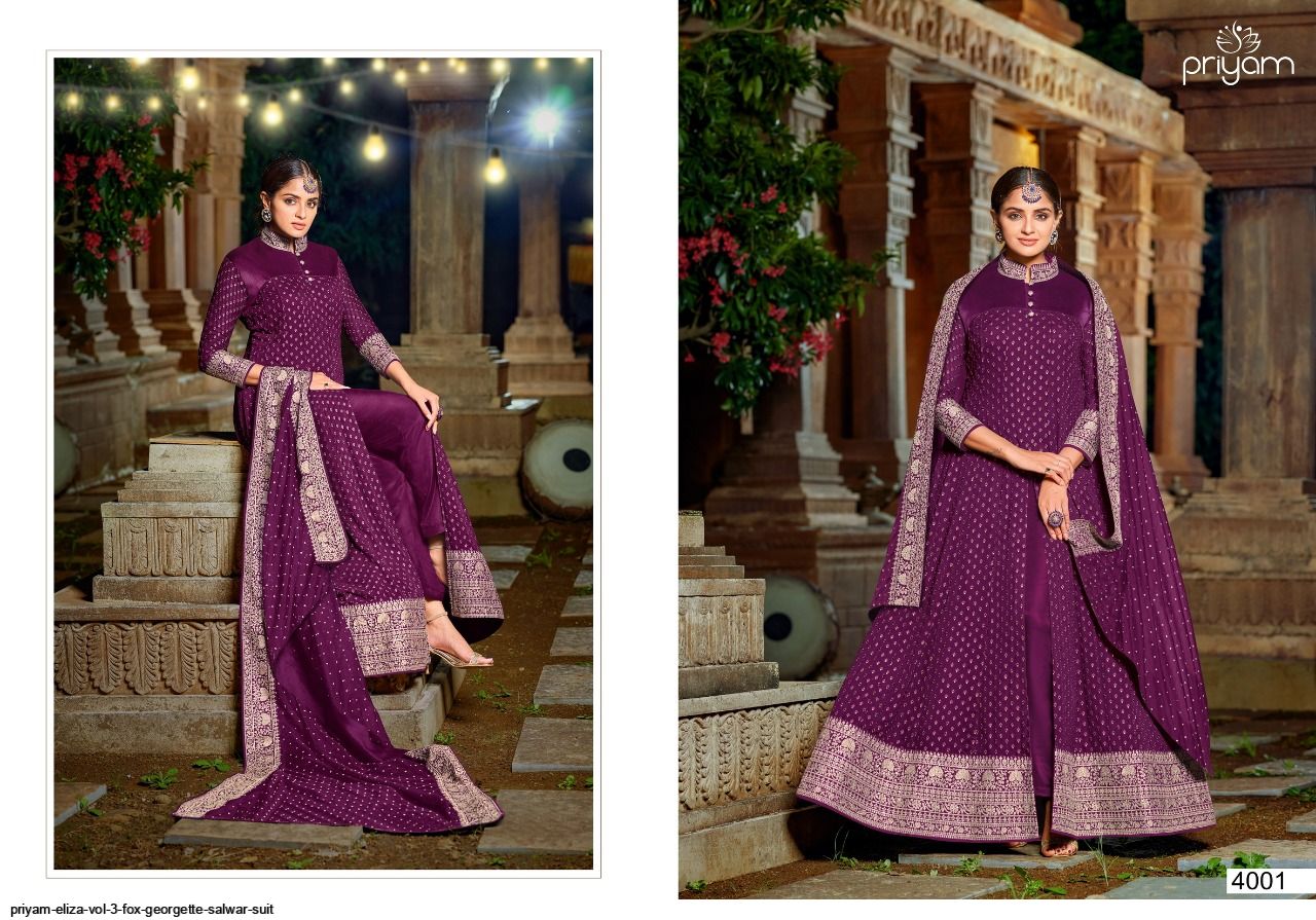 Priyam Eliza Vol 3 Fox Georgette Salwar Suit At Saidharanx