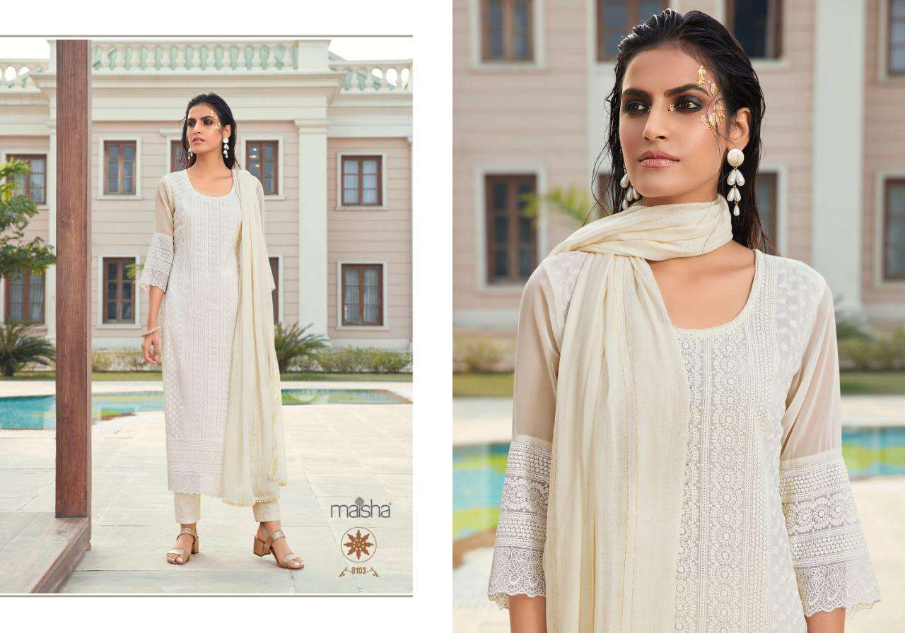 Maira By Maisha 9101 To 9104 Series Designer Suits Beautiful Stylish Fancy Colorful Party Wear  At Saidharanx