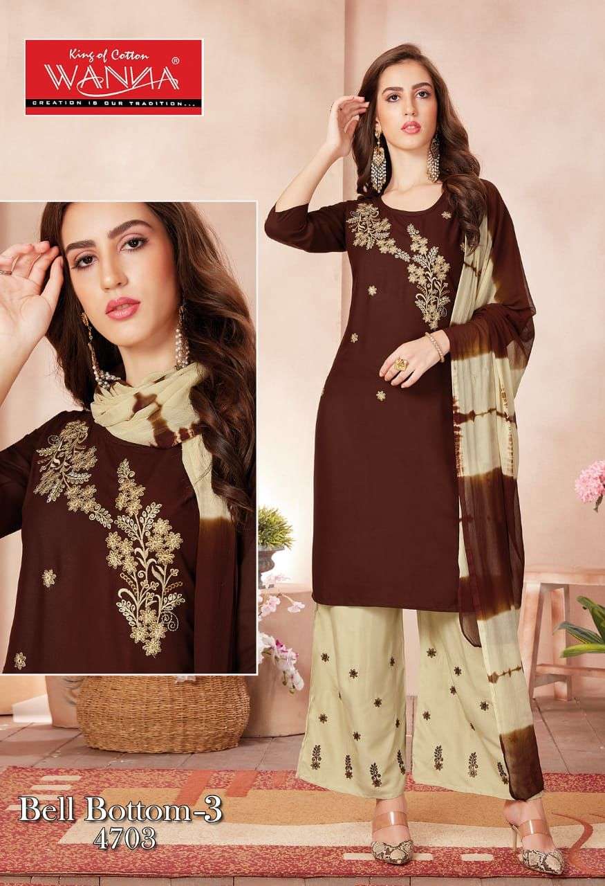 Bell Bottom 3 By Wanna Look Premium Rayon Wholesale Supplier Online Lowest Price Cheapest Kurtis Palazzo  At Saidharanx