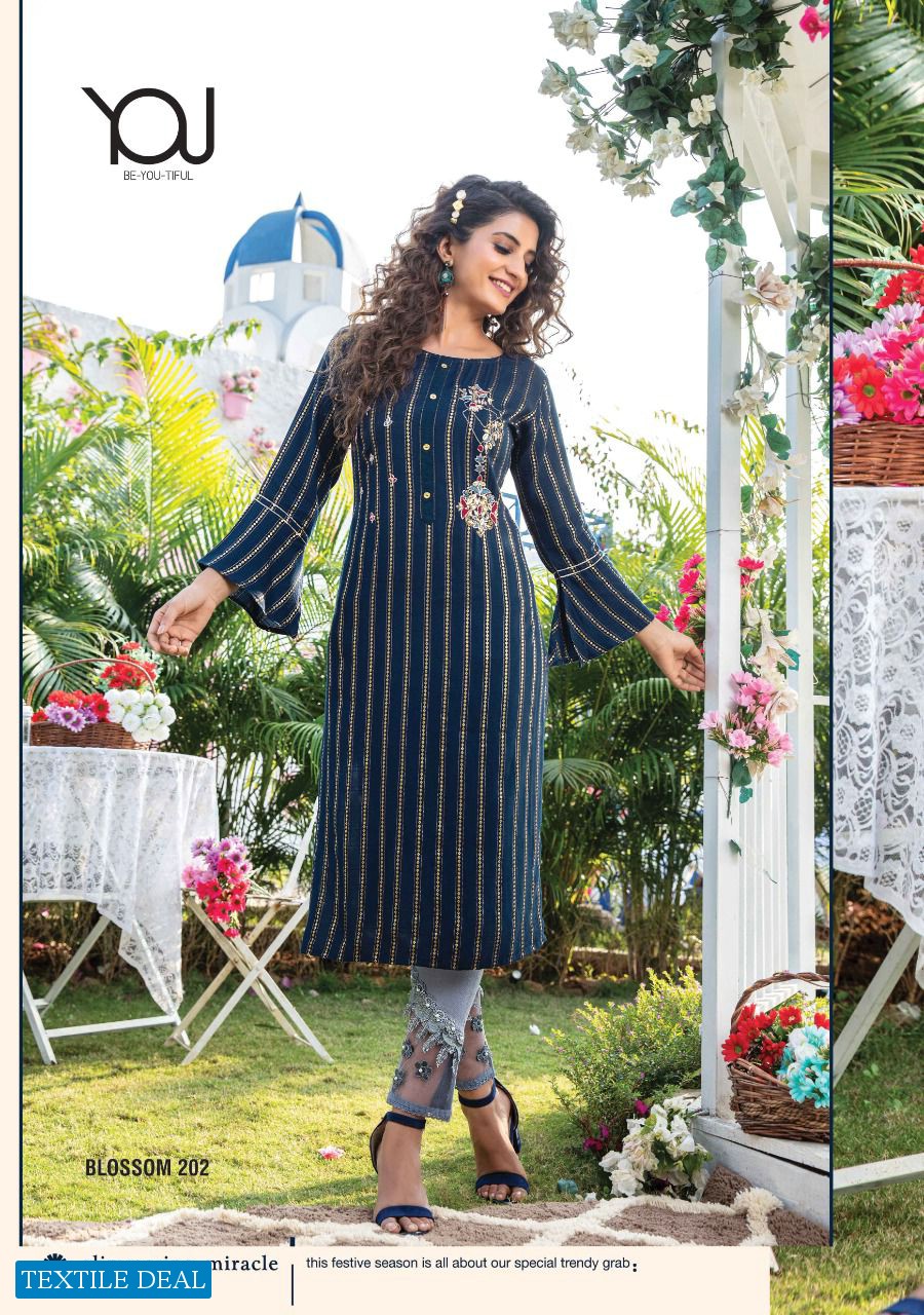 You Blossom Vol-2 Wholesale Long Kurti With Bottom At Saidharanx