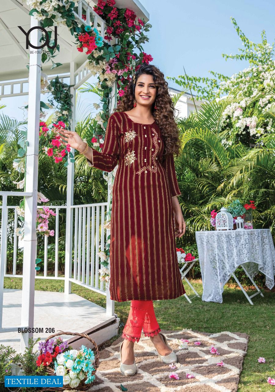 You Blossom Vol-2 Wholesale Long Kurti With Bottom At Saidharanx
