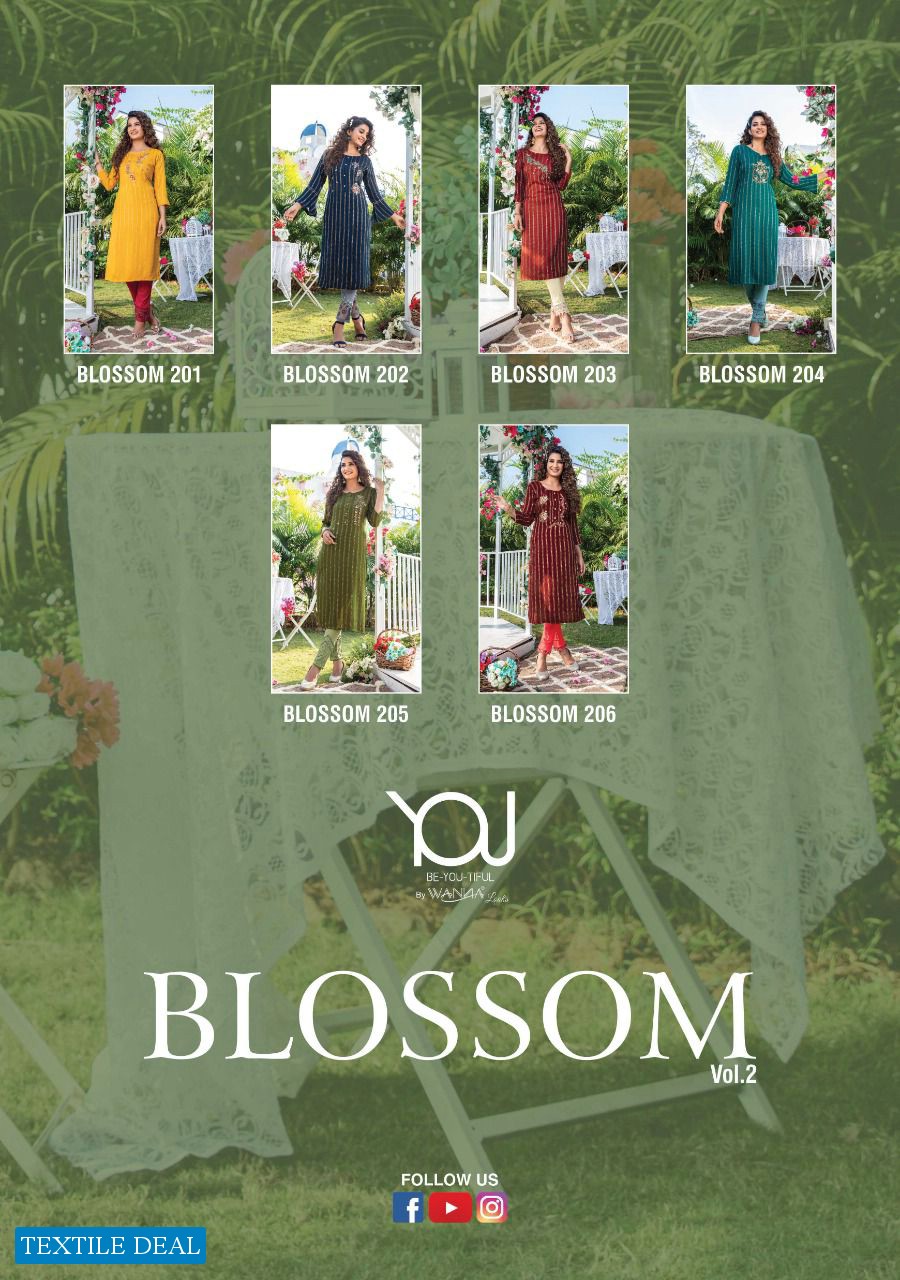 You Blossom Vol-2 Wholesale Long Kurti With Bottom At Saidharanx