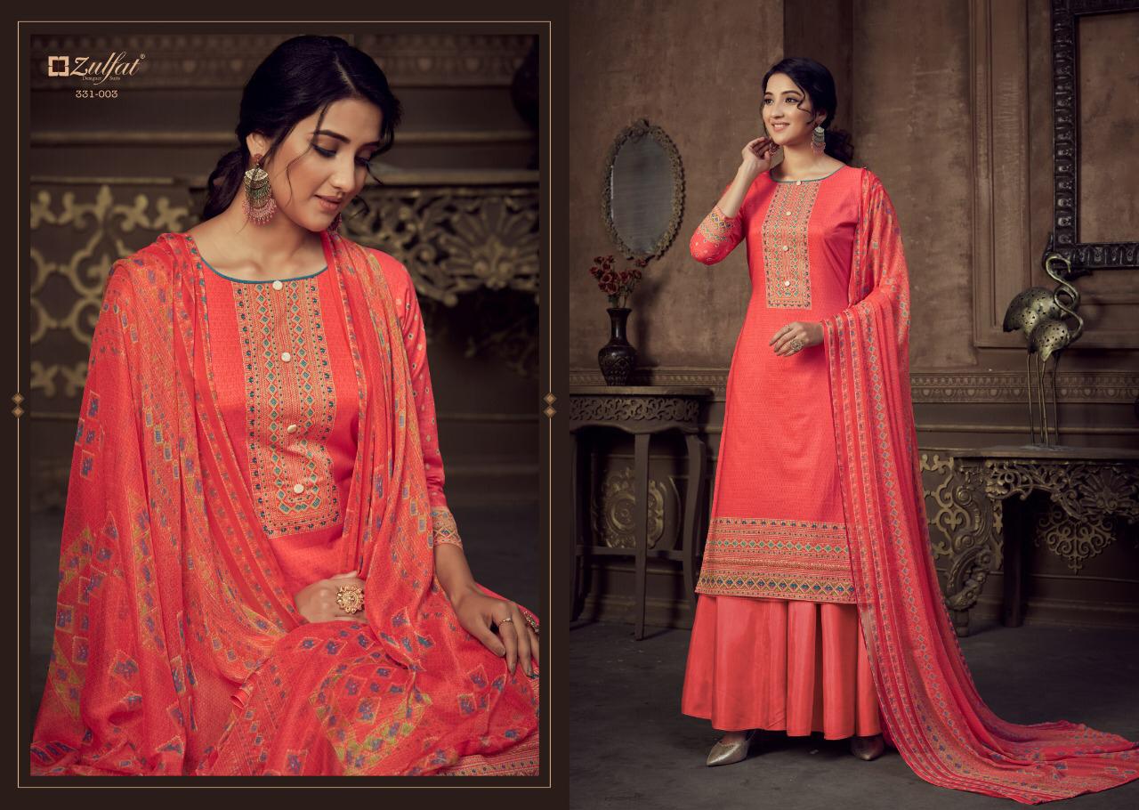 Zulfat Designer Summer Style 331-001 To 331-010 Series Salwar Kameez At Saidharanx