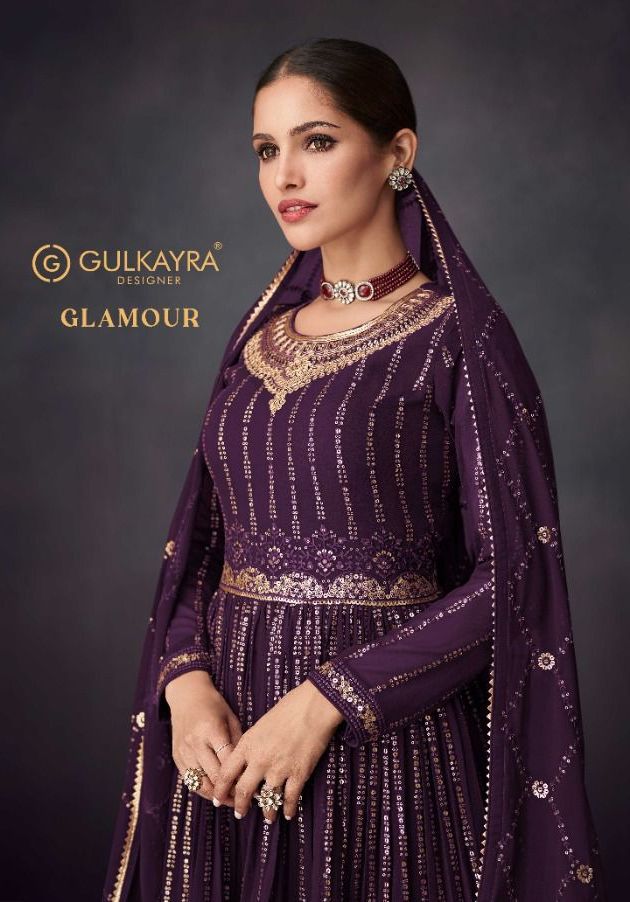 Glamour By Gulkayra Designer Presenting Real Georgette With Dull Santoon Inner Collection By Ashirwad In Wholesale Rate At Saidharanx