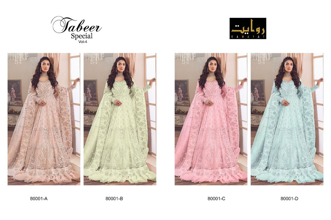 Tabeer Special Vol-4 Luxury Collection 2022 Rawayat Pakistani Dress Material Wholesale Rate At Saidharanx