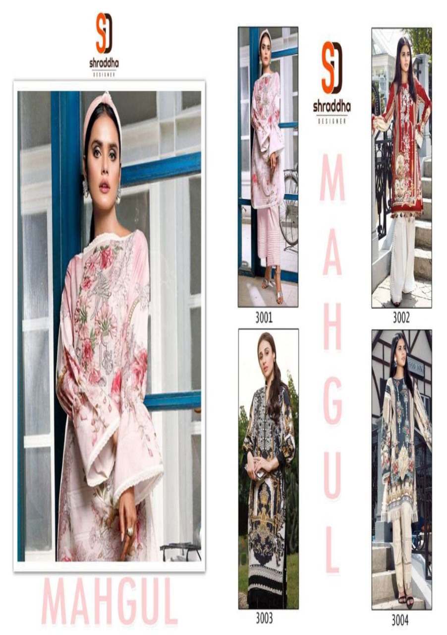 Shraddha Designer Mahgul Vol 3 Printed Lawn Cotton With Embroidery Work Pakistani Dress In Wholesale Rate At Saidharanx