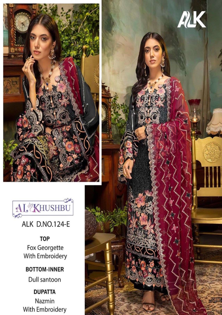 Al Khushbu Hit Design 124 Colours By Al Khushbu Designer Pakistani Suits In Wholesale Rate At Saidharanx