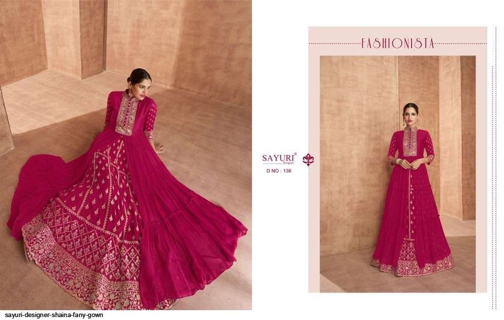 Aashirwad Sayuri Designer Shaina Fany Gown Wholesale Rate In Surat At  Saidharanx