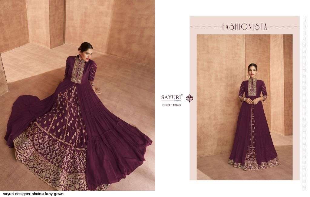 Aashirwad Sayuri Designer Shaina Fany Gown Wholesale Rate In Surat At Saidharanx