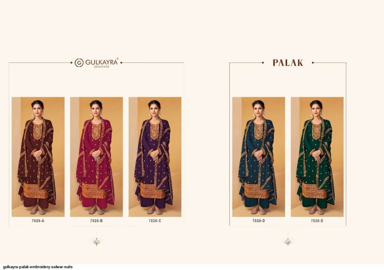 Gulkayra Palak Embroidery Salwar Suits In Wholesale Rate At Saidharanx