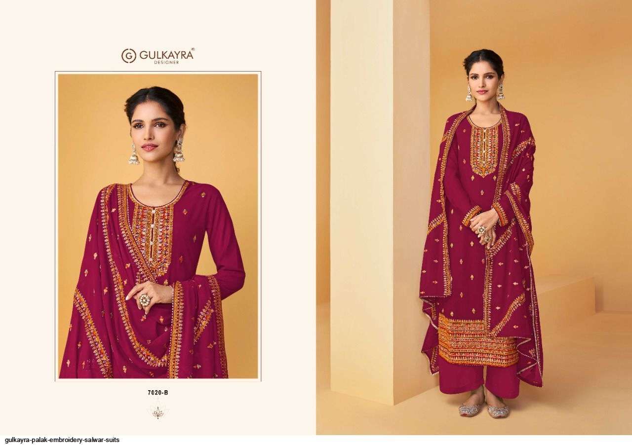 Gulkayra Palak Embroidery Salwar Suits In Wholesale Rate At Saidharanx