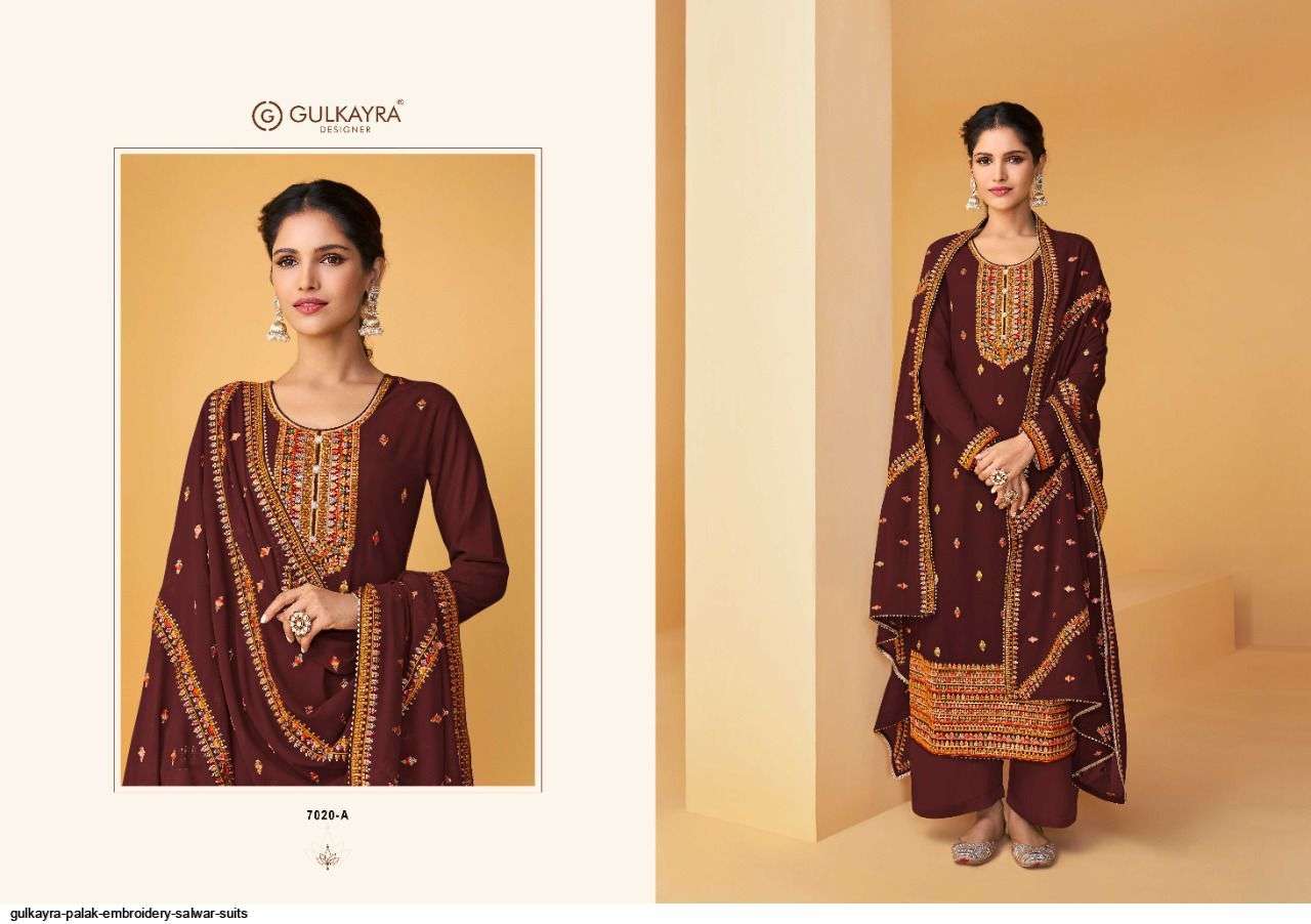 Gulkayra Palak Embroidery Salwar Suits In Wholesale Rate At Saidharanx
