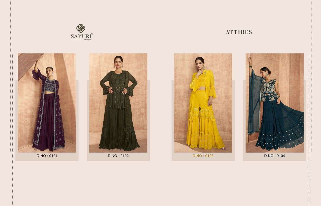 Aashirwad Creation Presents Sayuri Attires Georgette Embroidery Wholesale Readymade Collection In Surat-at Saidharanx