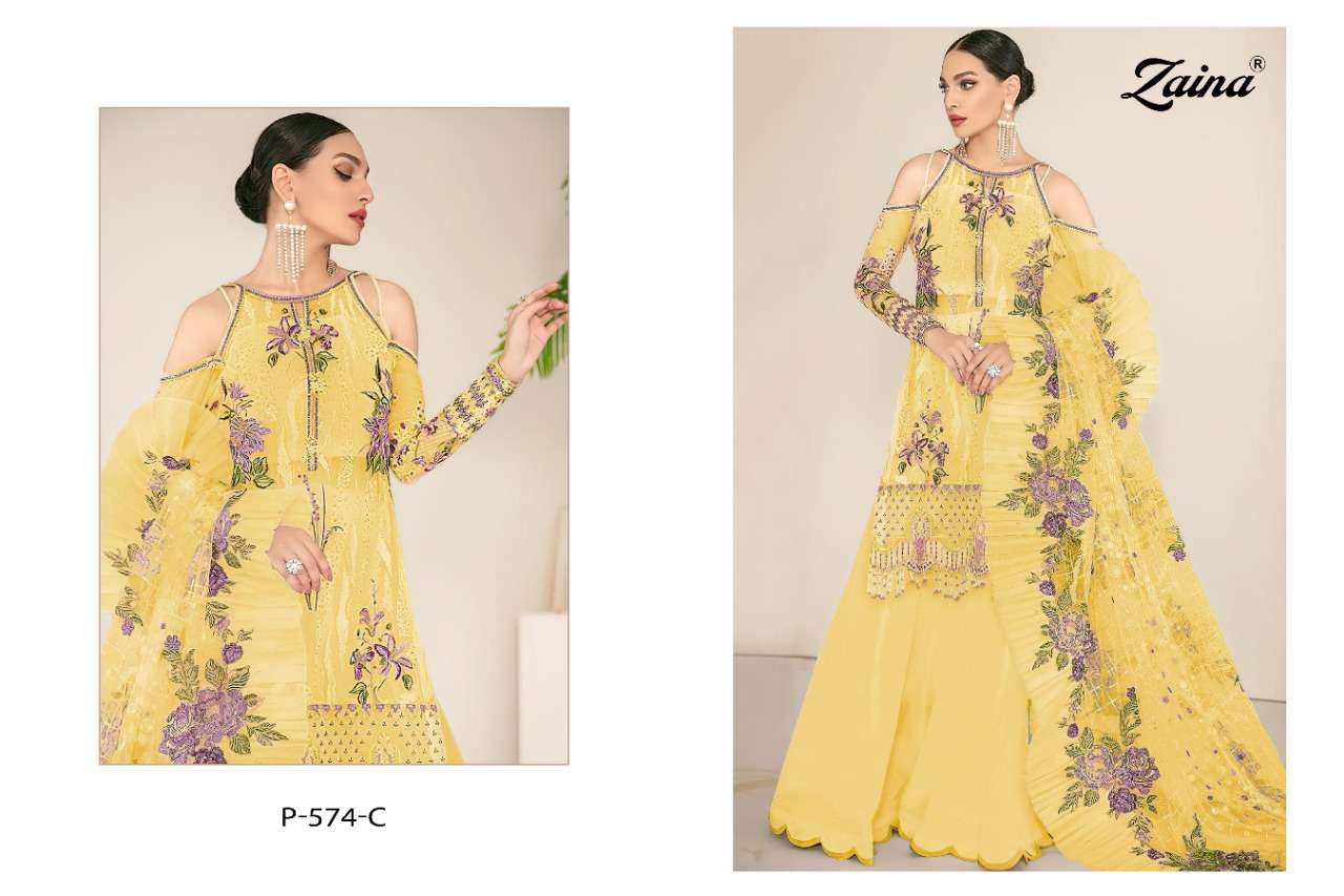 Priyam Fashion Presents Zaina D. No P-574-a To P-574-d Premium Catalog Collection At Saidharanx At Saidharanx