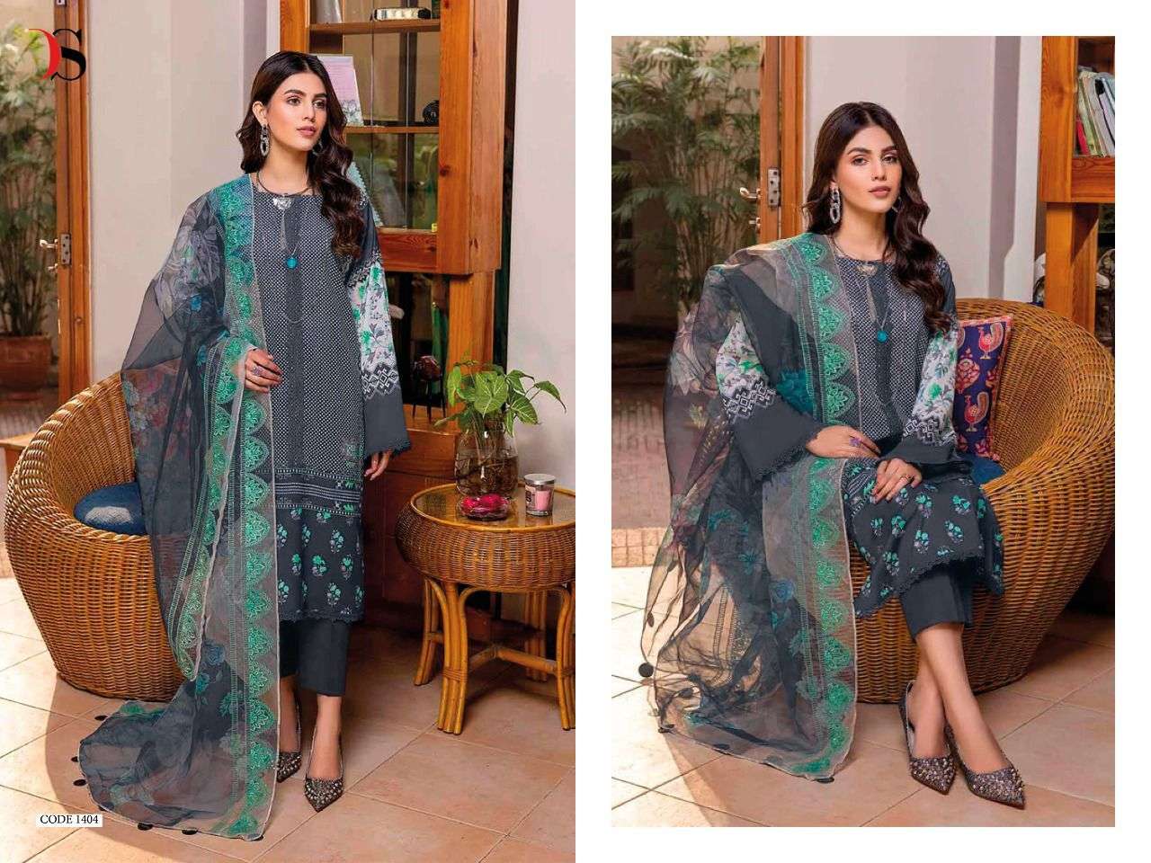 Deepsy Presents Aniiq -22 1401-1408 Series Pure Cotton With Embroidery Pakistani Suit Collection In Wholesale Price At Saidharanx