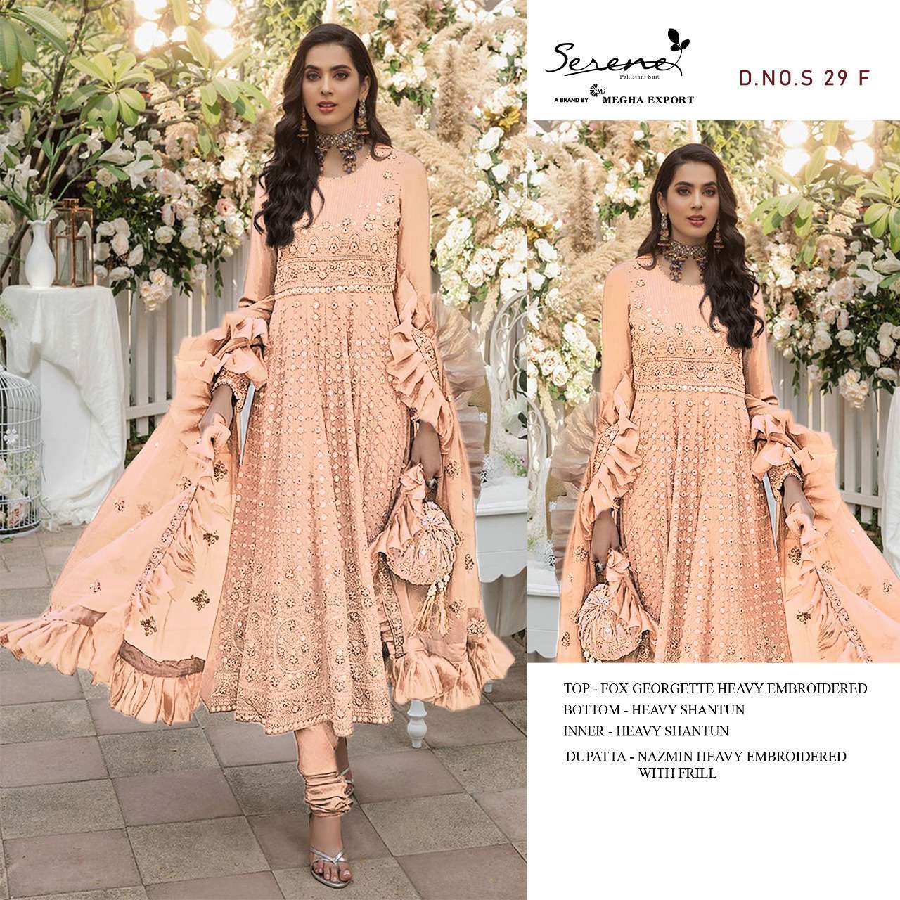 Serene Present Ethena Series 29-e To 29-h Georgette Semi Stiched Salwar Suits In Wholesale Price At Saidharanx