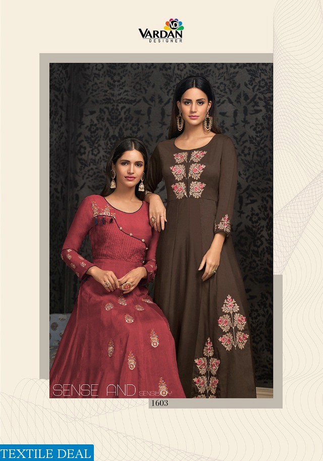 Vardan Designer Navya Vol 16 Long Gown Style Kurti Wholesaler At Saidharanx