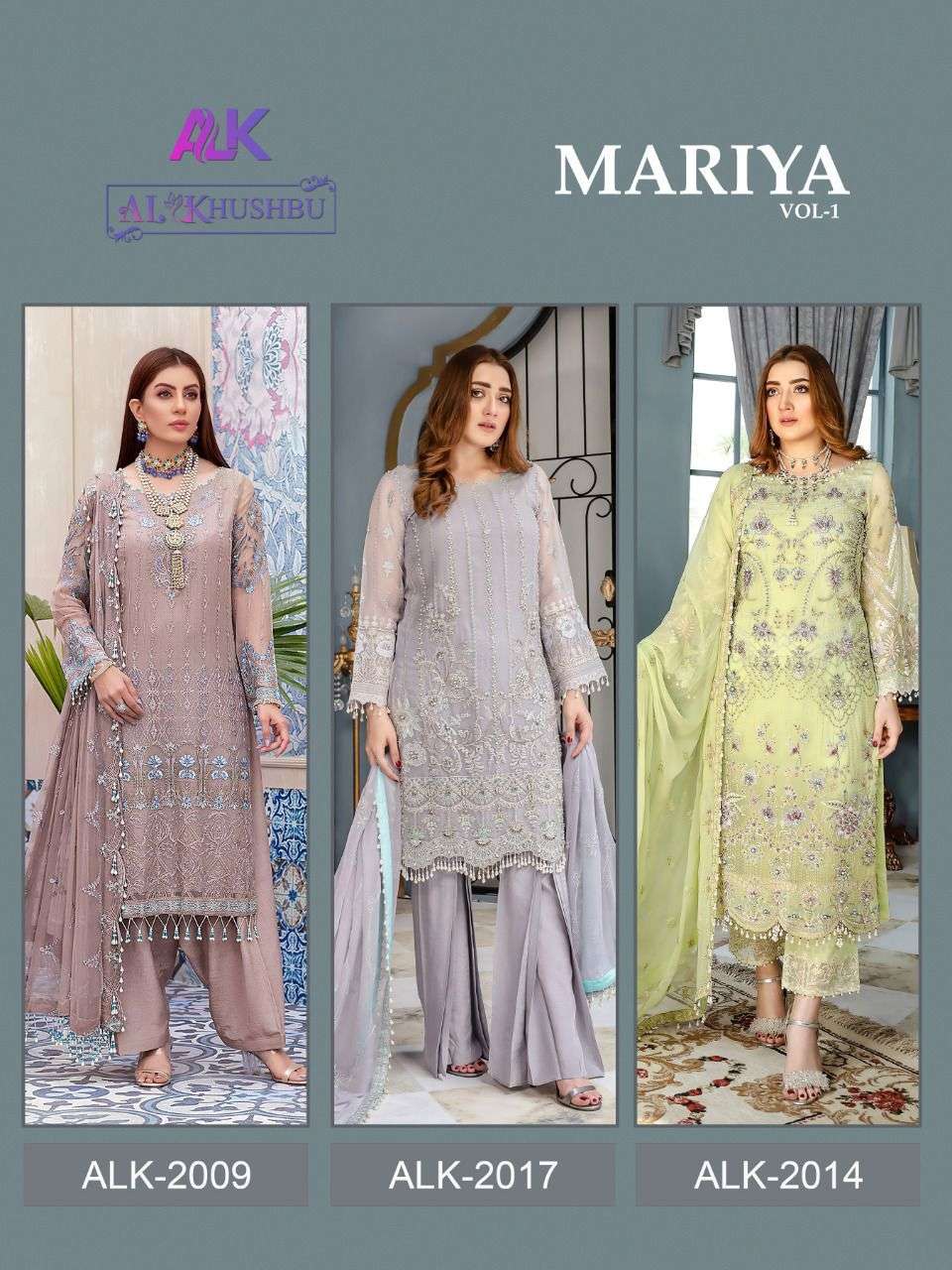 Alk Present Mariya Vol 1 Pakistani Dress Material In Wholesale Price At Saidharanx