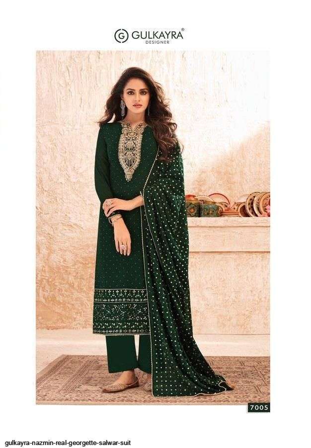 Gulkayra Designer Present Nazmin 7001 To 7005 Series Semi Stiched Salwar Suits In Wholesale Price In Surat At Saidharanx