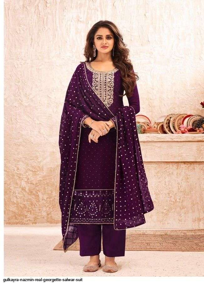 Gulkayra Designer Present Nazmin 7001 To 7005 Series Semi Stiched Salwar Suits In Wholesale Price In Surat At Saidharanx