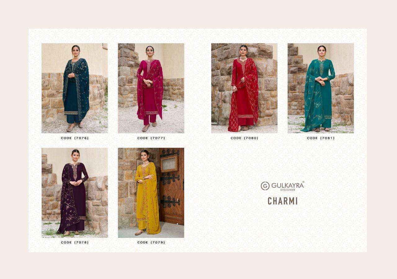 Gulkayra Designer Presents New Catalog Charmi In Wholesale Rate In Surat At Saidharanx