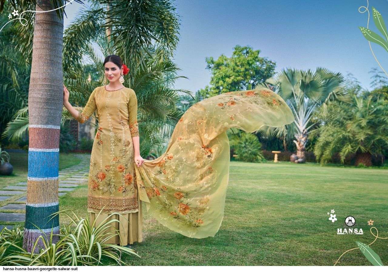 Hansa Present Husna Baavri Georgette Salwar Suit In Wholesale Price At Saidharanx