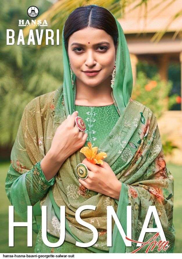 Hansa Present Husna Baavri Georgette Salwar Suit In Wholesale Price At Saidharanx