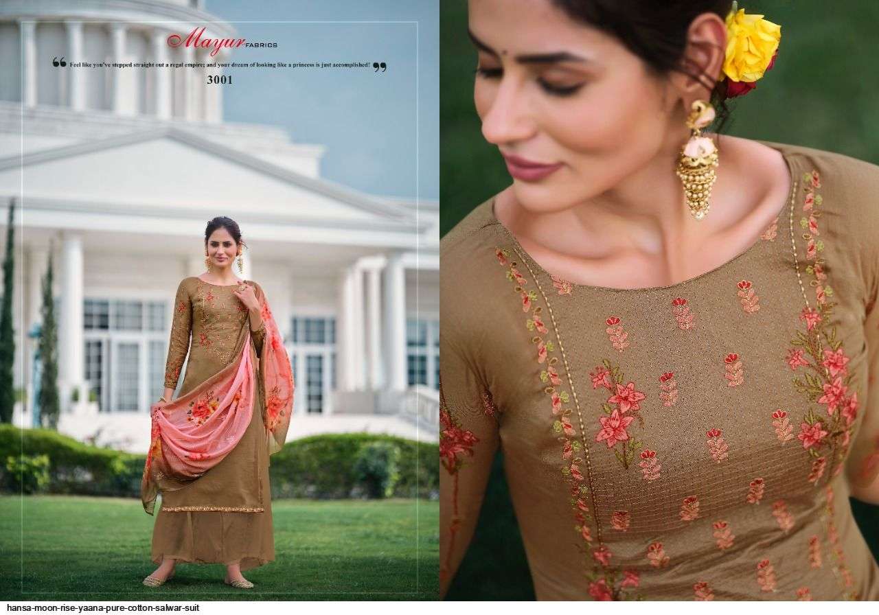 Hansa Present Moon Rise Yaana Pure Cotton Salwar Suit In Wholesale Price At Saidharanx
