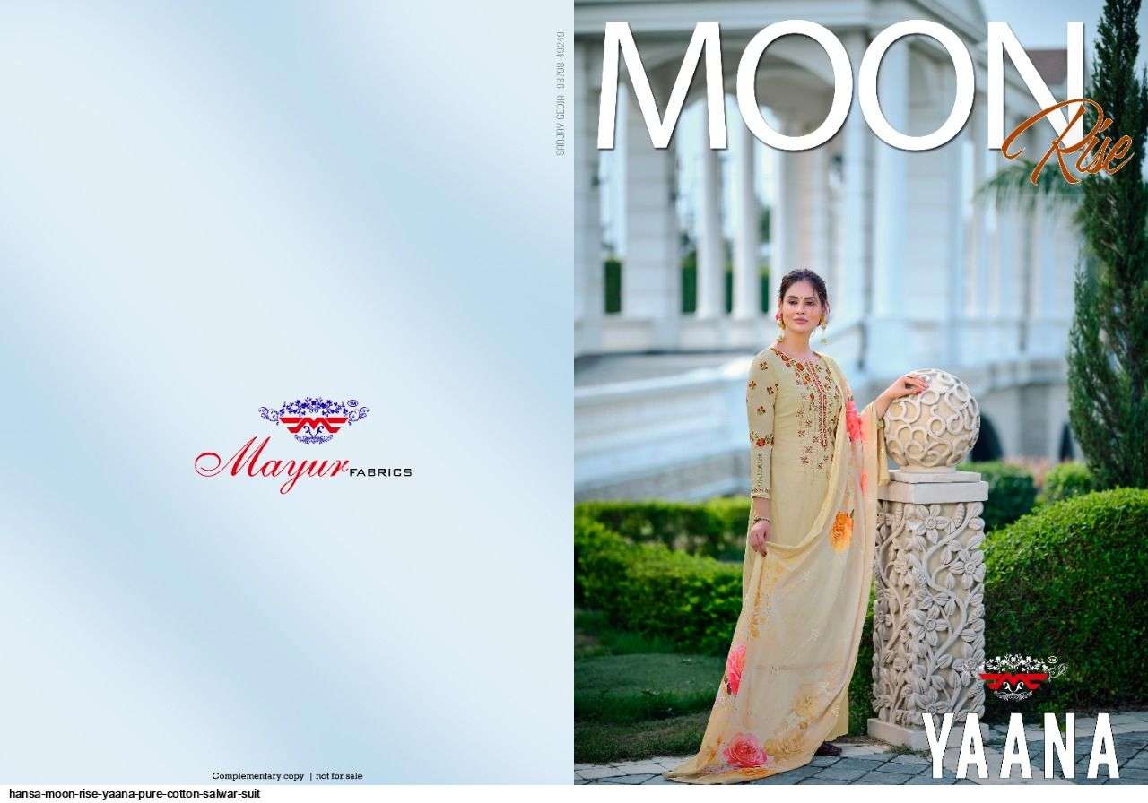 Hansa Present Moon Rise Yaana Pure Cotton Salwar Suit In Wholesale Price At Saidharanx