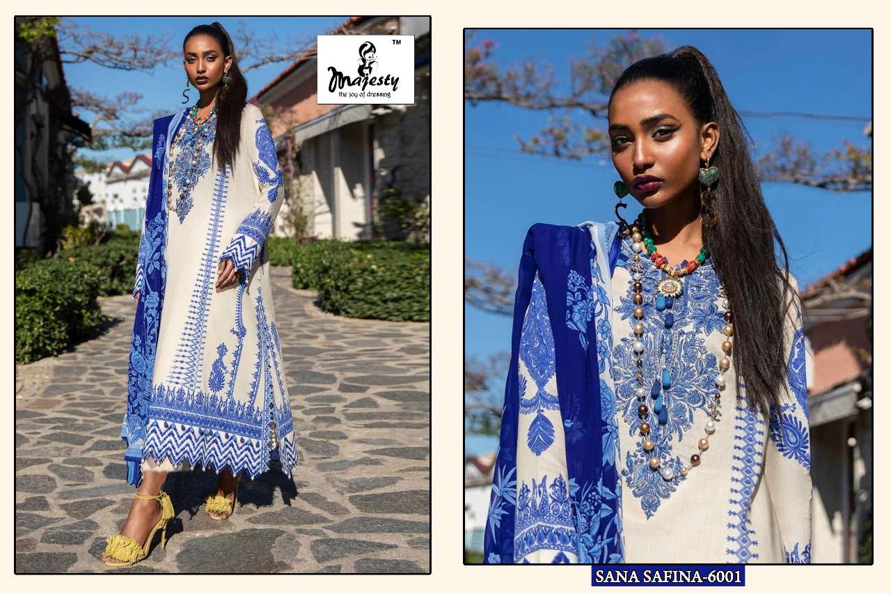 Majesty Presents Sana Safina Vol-06 Pure Cotton Pakistani Salwar Suits In Wholesale Rate At Saidharanx