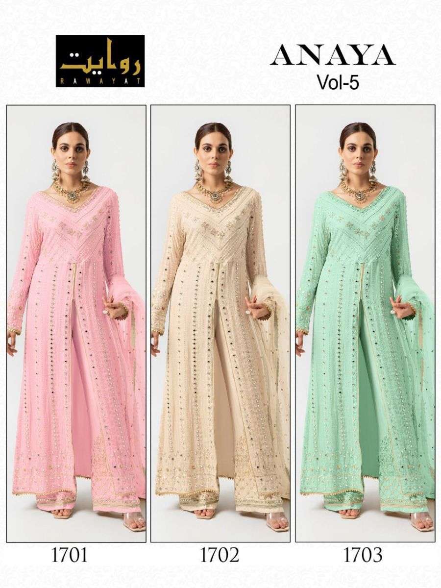 Rawayat Fashion Present Anaya Vol-5 Fox Georgette Dress Material In Wholesale Price In At Saidharanx