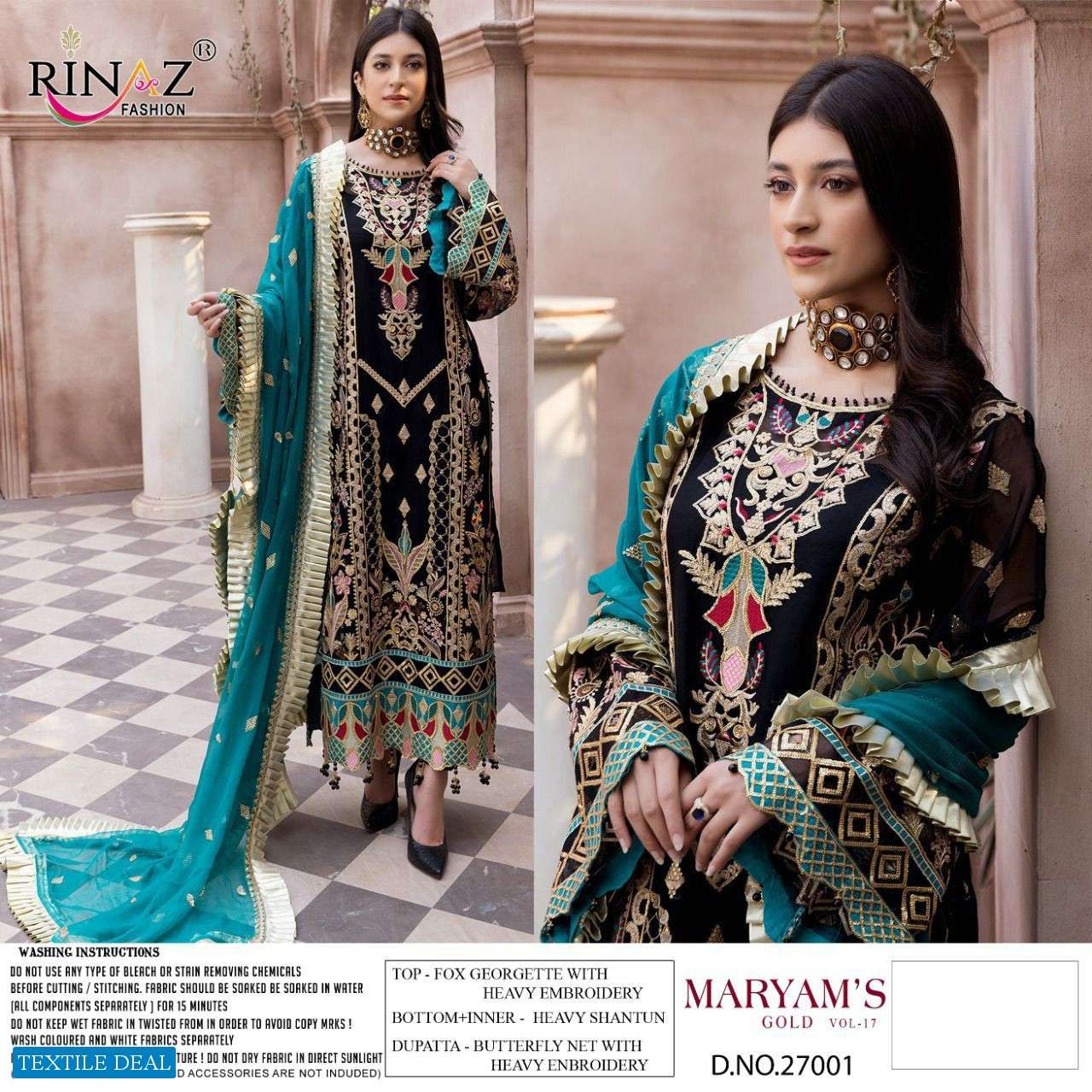 Rinaz Presents Maryam Gold Vol-17 Pakistani Suit Wholesale Rate At Saidharanx