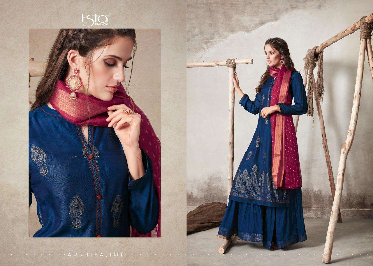 Esta Present Arshiya Foil Printed Pure Cotton Salwar Suits In Wholesale Price At Saidharanx