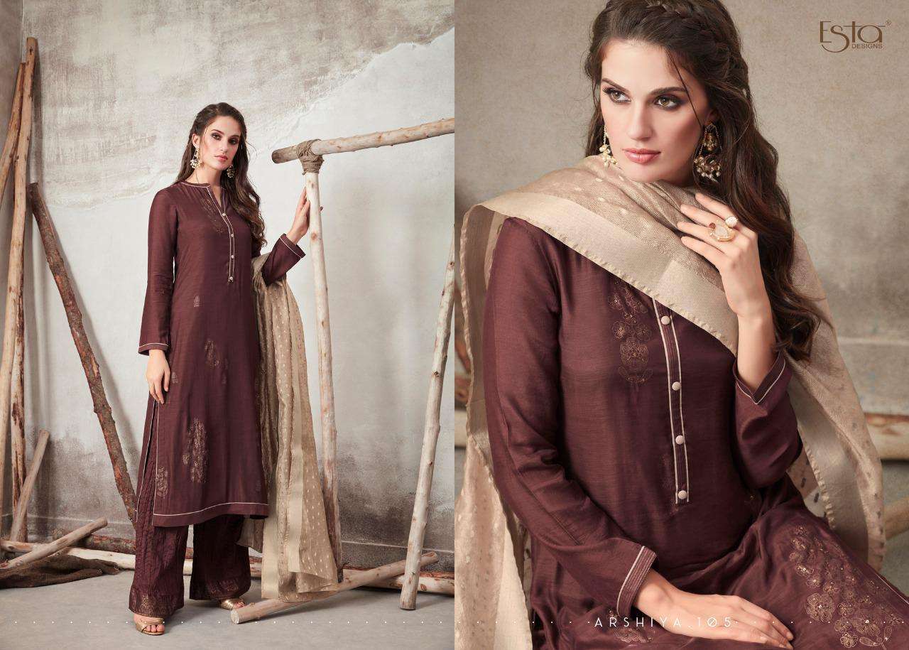Esta Present Arshiya Foil Printed Pure Cotton Salwar Suits In Wholesale Price At Saidharanx