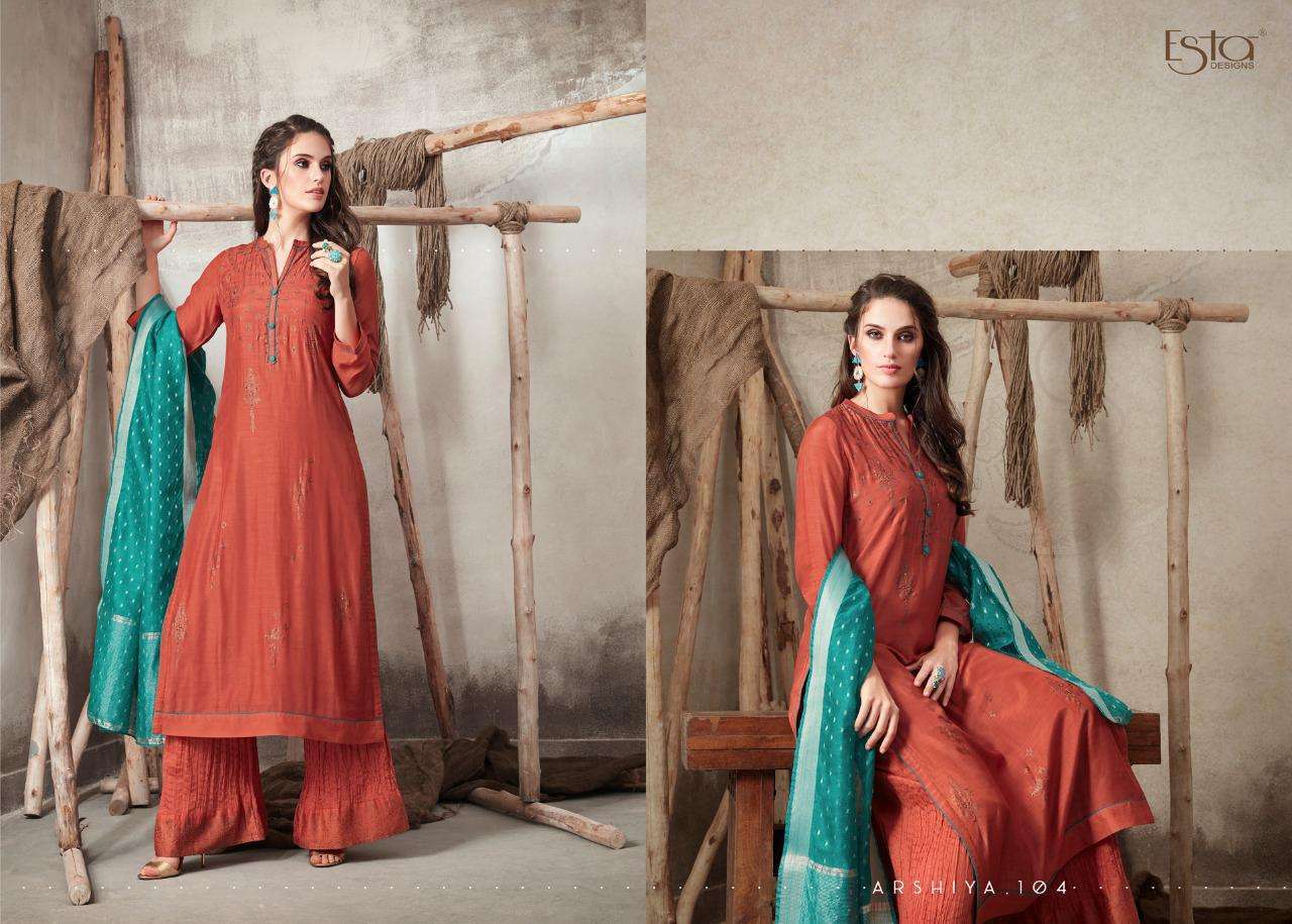 Esta Present Arshiya Foil Printed Pure Cotton Salwar Suits In Wholesale Price At Saidharanx