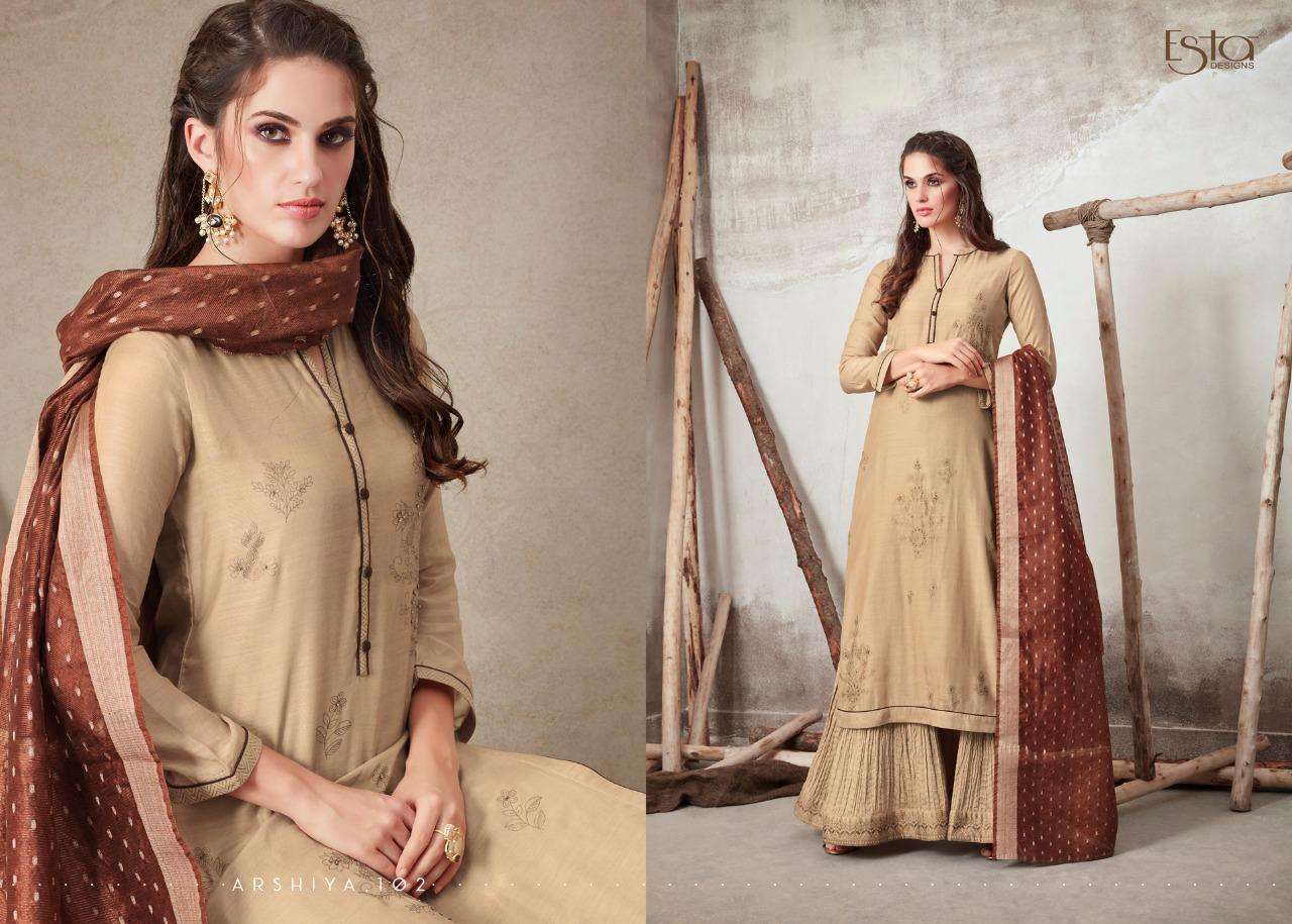 Esta Present Arshiya Foil Printed Pure Cotton Salwar Suits In Wholesale Price At Saidharanx